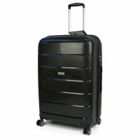 Валіза Travelite Paklite Mailand Deluxe Black L на 4 колесах, чорна
