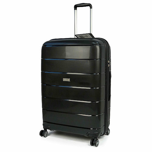 Чемодан Travelite Paklite Mailand Deluxe Black L на 4 колесах, черный