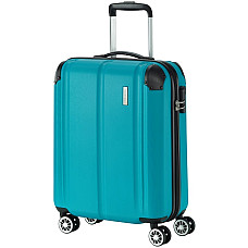 Чемодан Travelite City на 4 колесах S Лазурь. (40л,3,1кг) (40x55x20см)