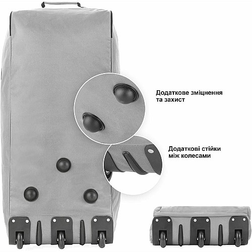 Сумка дорожня на колесах TravelZ Wheelbag 100 Grey (603092)