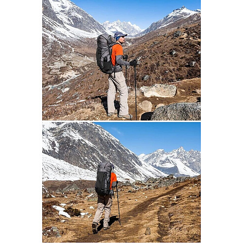 Рюкзак туристичний Naturehike Rock NH19BP095, 60+5 л, чорний