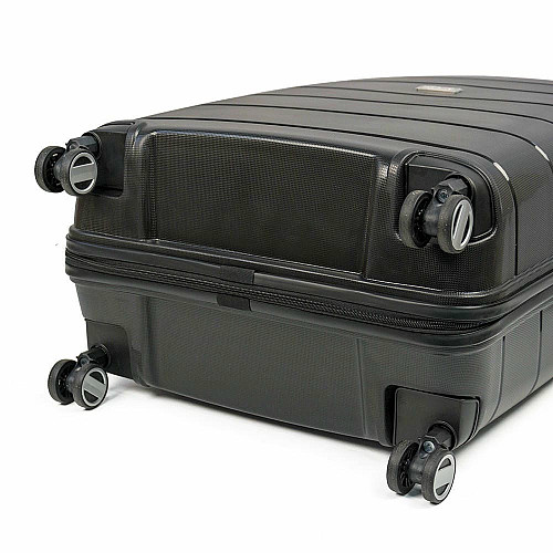 Валіза Travelite Paklite Mailand Deluxe Black М на 4 колесах, чорна