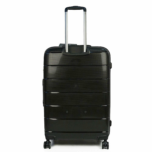Чемодан Travelite Paklite Mailand Deluxe Black L на 4 колесах, черный