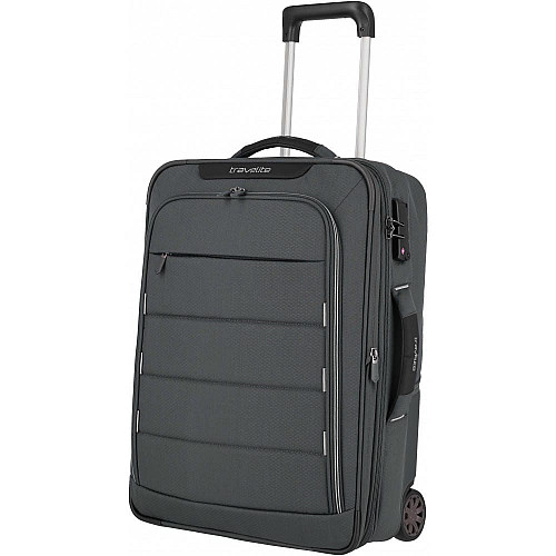 Валіза Travelite Skaii Anthracite S exp на 2 колесах, сіра