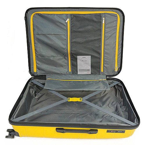 Валіза Travelite Paklite Mailand Deluxe Yellow М на 4 колесах, жовта