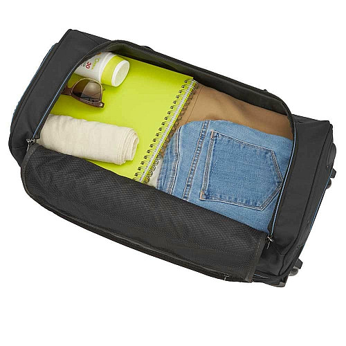 Дорожная сумка Travelite Basics Black L exp на 2 колеса, черная
