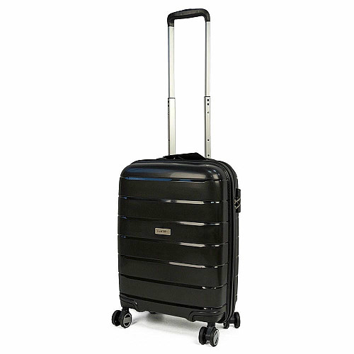 Чемодан Travelite Paklite Mailand Deluxe Black S на 4 колесах, черный