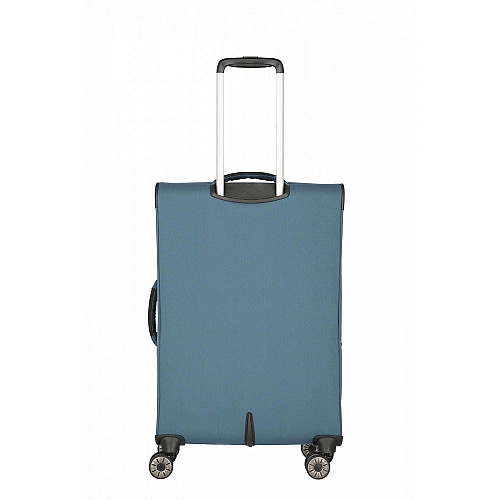 Чемодан Travelite Skaii Blue M exp на 4 колесах, синяя