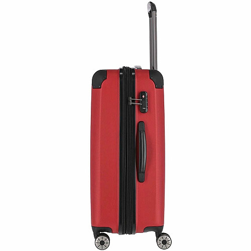 Чемодан Travelite City Red M exp на 4 колесах, красный