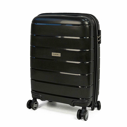 Чемодан Travelite Paklite Mailand Deluxe Black S на 4 колесах, черный