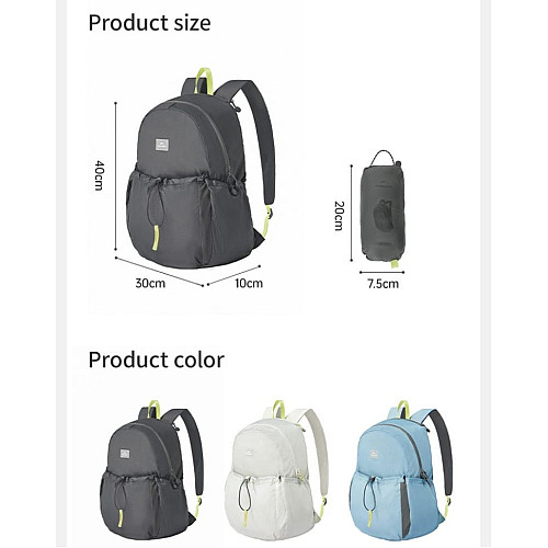 Рюкзак компактний Naturehike CNK2450XB026, 20 л, блакитний