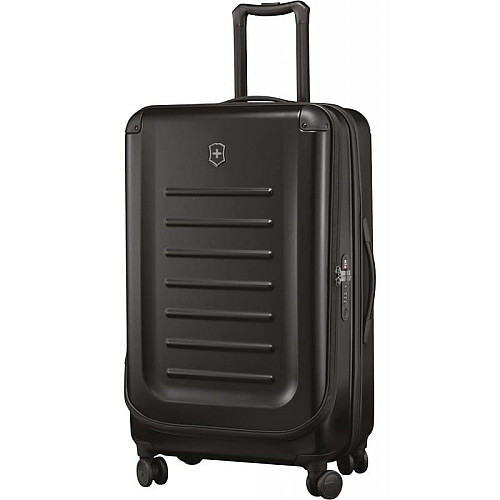 Чемодан Victorinox Travel Spectra 2.0 Black L Exp. на 4 колесах, 77/112 л, черная