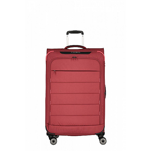 Чемодан Travelite Skaii Red L exp на 4 колесах, красный