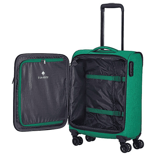 Чемодан Travelite Adria Green S на 4 колесах, зеленый