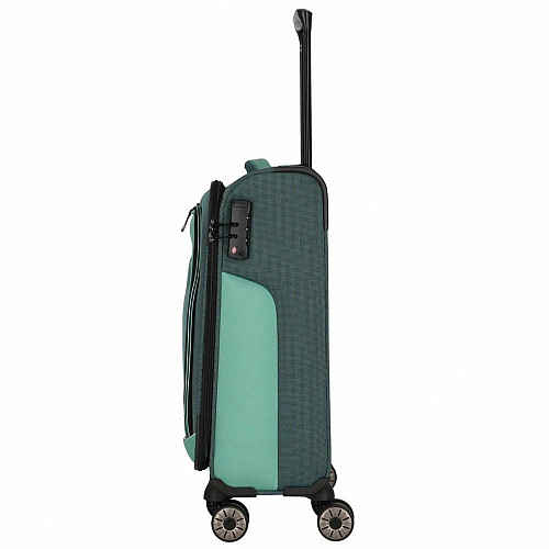 Чемодан Travelite Viia Green S на 4 колесах, зеленый