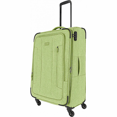 Чемодан Travelite Boja Green L на 4 колесах, зеленый