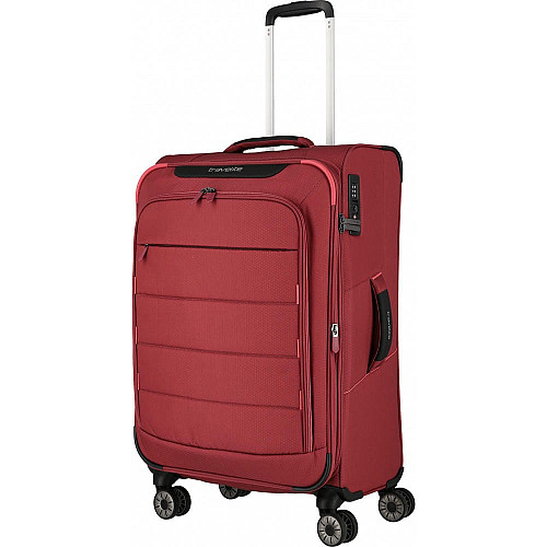 Чемодан Travelite Skaii Red M exp на 4 колесах, красный