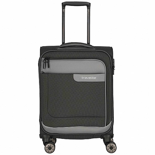 Чемодан Travelite Viia Anthracite S на 4 колесах, серый