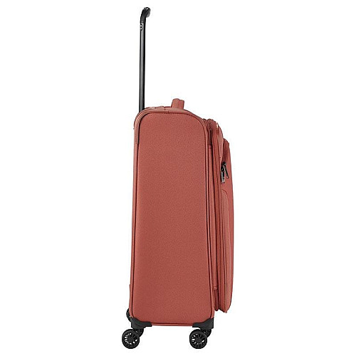 Валіза Travelite Croatia Coral М exp на 4 колесах, коралова