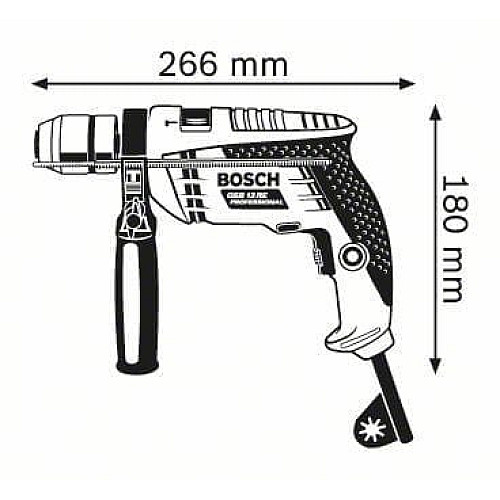 Дриль ударний Bosch GSB 13 RE 600Вт ШЗП 1.5-13мм 0-2800об·хв 1.8кг