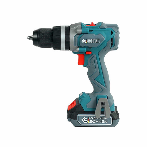 Набор из двух аккумуляторных инструментов Konner&Sohnen KS IDISD 20V SET 2 20В дрель ударная, вертолет, быстрый ЗП 2А акб 2х2А·час кейс 5кг