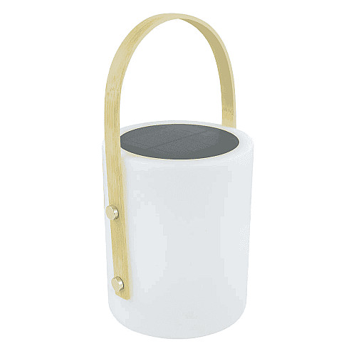 Ліхтар кемпінговий Bo-Camp Longford Solar 150 Lumen Bamboo/White