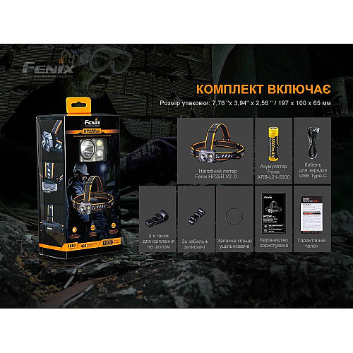 Фонарь налобный Fenix HP25R V2.0