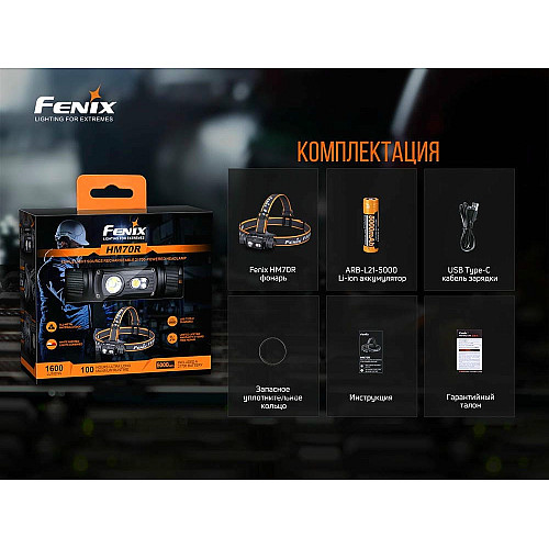 Фонарь налобный Fenix HM70R