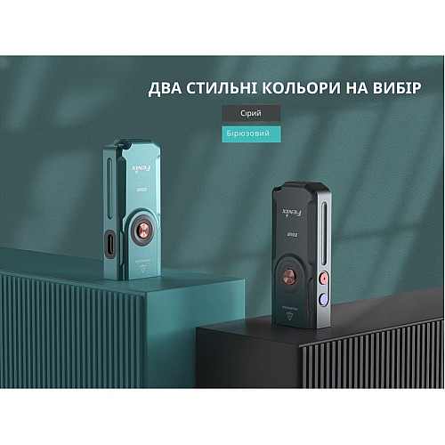 Ліхтар наключний Fenix E06R бірюзовий