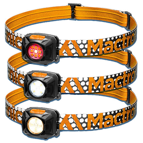 Фонарь налобный Mactronic Rebel (400 Lm) Cool/Warm White/Red LED Recharg Type-C (AHL0061UC)