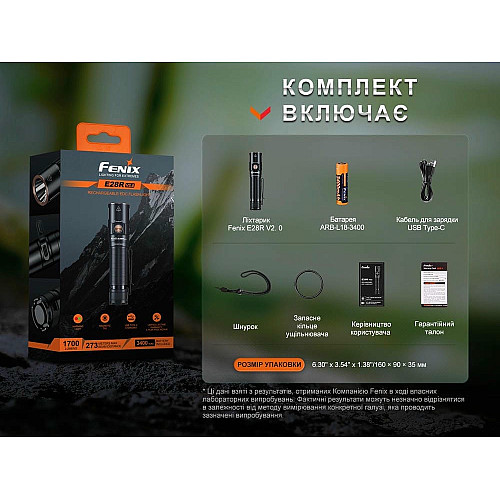 Ліхтар ручний Fenix E28R V2.0