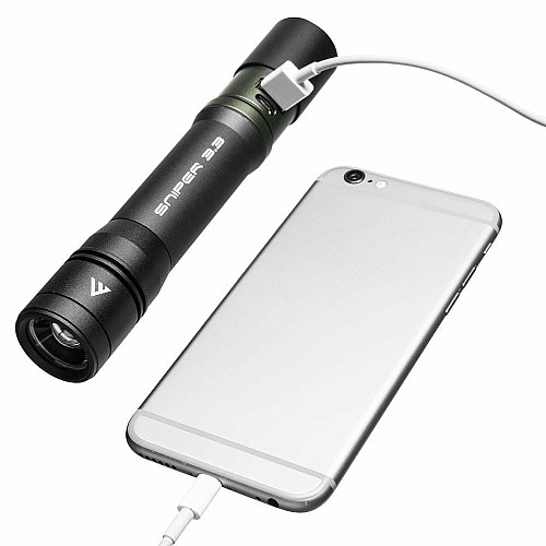 Фонарь тактический Mactronic Sniper 3.3 (1020 Lm) Focus Powerbank Recharg Type-C (THH0064)