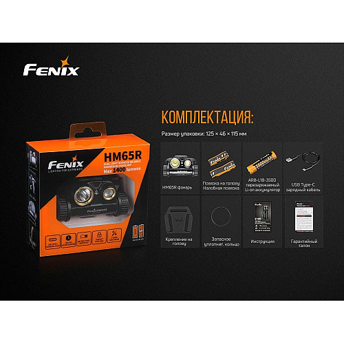 Фонарь налобный Fenix HM65R