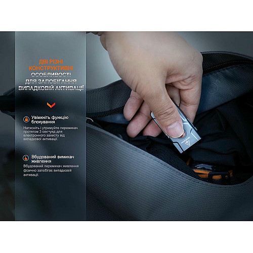Ліхтар наключний Fenix E03R V2.0, синій