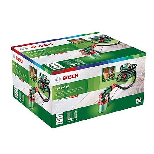 Краскораспылитель электрический Bosch PFS 5000 E 1200Вт 500 мл·мин 3м кв·мин доп. контейнер и мешалка 4.8кг