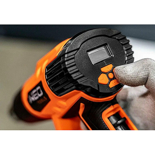 Фен будівельний Neo Tools 2000Вт 70-600°C 300/500л·хв 0.77кг