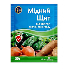 Фунгіцид Мідний щит з.п. від хвороб овочів і винограду Сімейний сад 50 гр