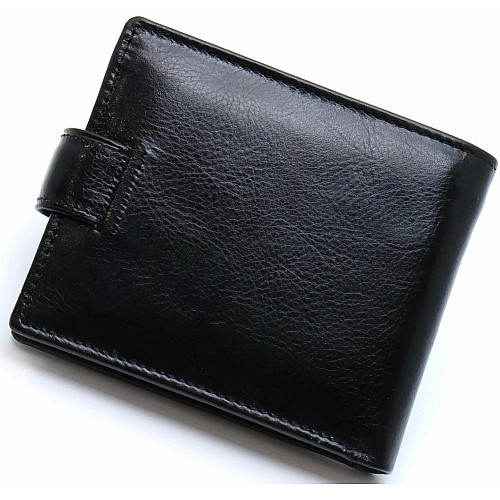 Стильне шкіряне чоловіче портмоне ST Leather В103 Чорний