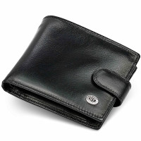 Чоловічий портмоне з натуральної шкіри ST Leather В104 Чорний