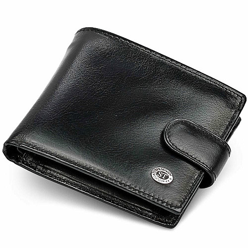 Чоловічий портмоне з натуральної шкіри ST Leather В104 Чорний
