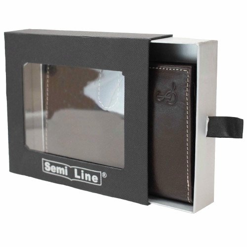 Портмоне чоловіче шкіряне Semi Line RFID Brown (P8266-1)