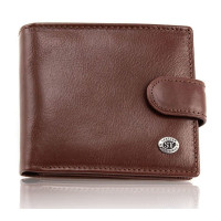 Стильне шкіряне чоловіче портмоне ST Leather В103 Коричневий