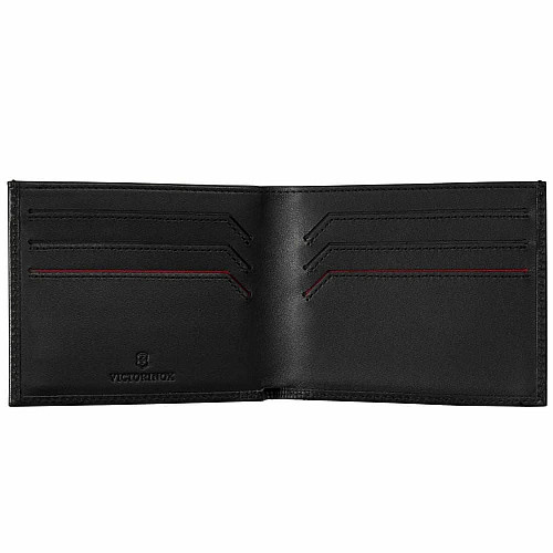 Портмоне Victorinox Travel Altius Alox Slim Black, кожа, черное