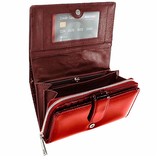 Гаманець жіночий шкіряний Semi Line RFID Red (P8229-2)