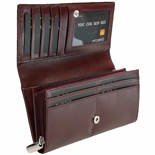 Гаманець жіночий шкіряний Semi Line RFID Dark Red (P8264-2)