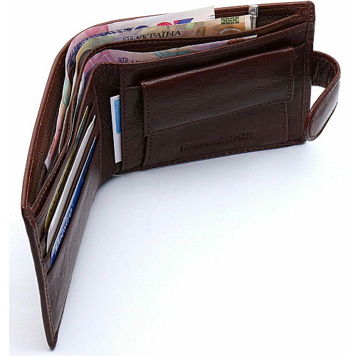 Чоловічий портмоне з натуральної шкіри ST Leather В104 Коричневий