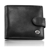 Класичний чоловічий портмоне з натуральної шкіри ST Leather В102 Чорний
