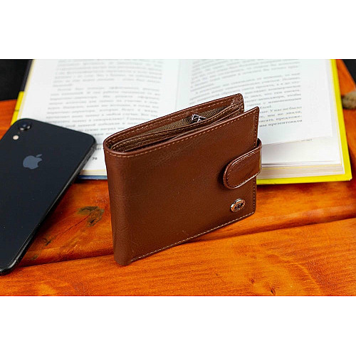 Чоловічий портмоне з натуральної шкіри ST Leather В104 Коричневий
