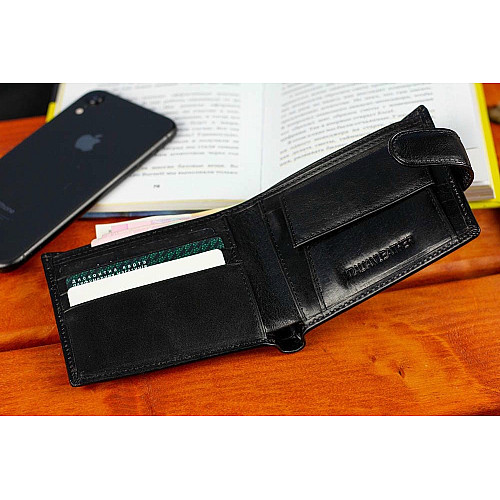 Чоловічий портмоне з натуральної шкіри ST Leather В104 Чорний