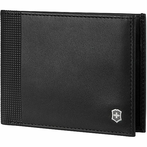 Портмоне Victorinox Travel Altius Alox Slim Black, кожа, черное